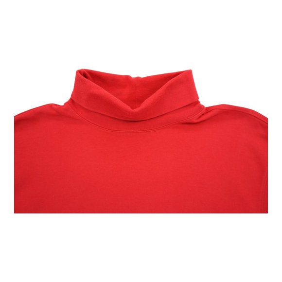 LL Bean Sweater Women's Large Reg Red Turtleneck‎ Classic Casual Soft - Picture 4 of 6